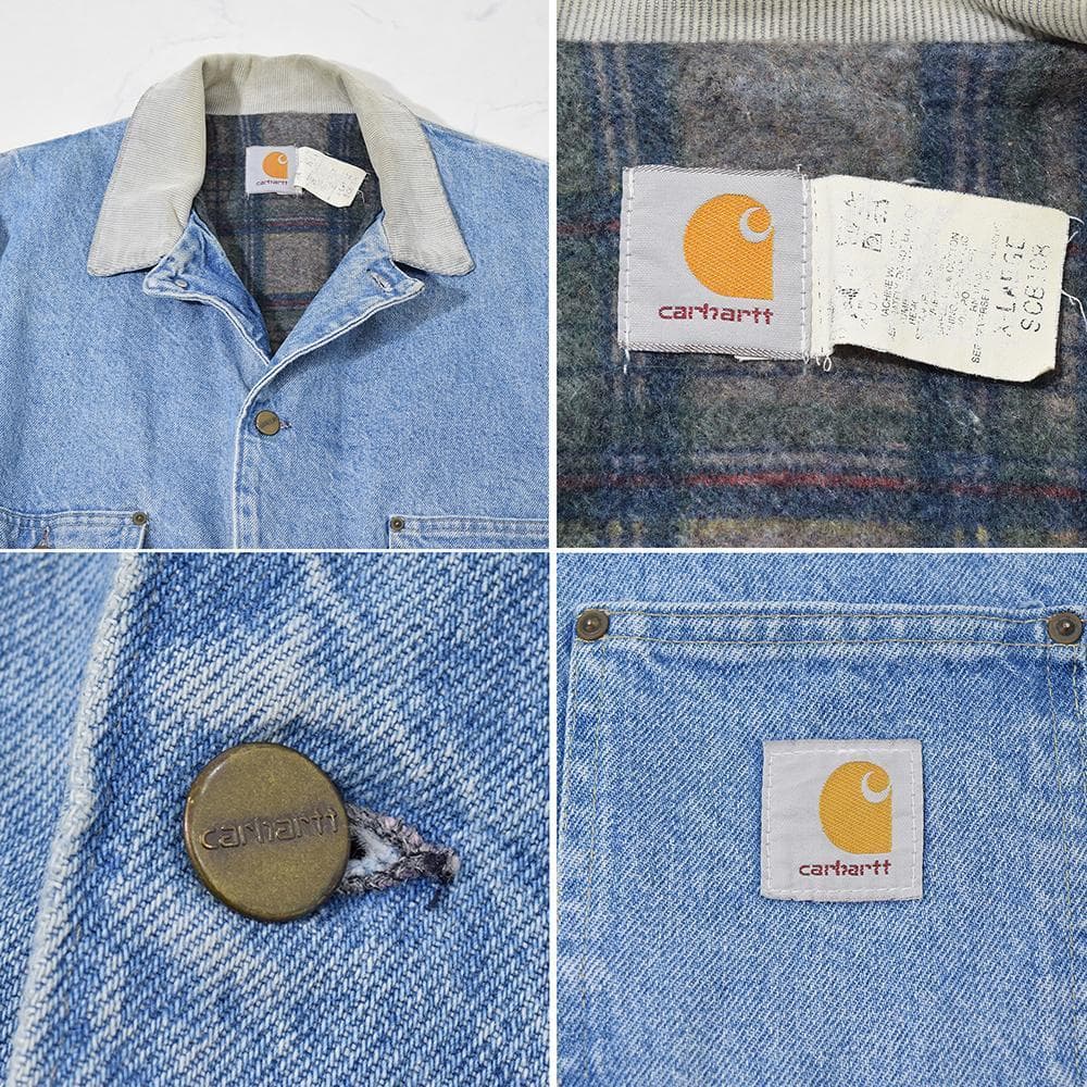 80s carhartt ye カニエウエスト着 デニム チョアコート XL - メルカリ