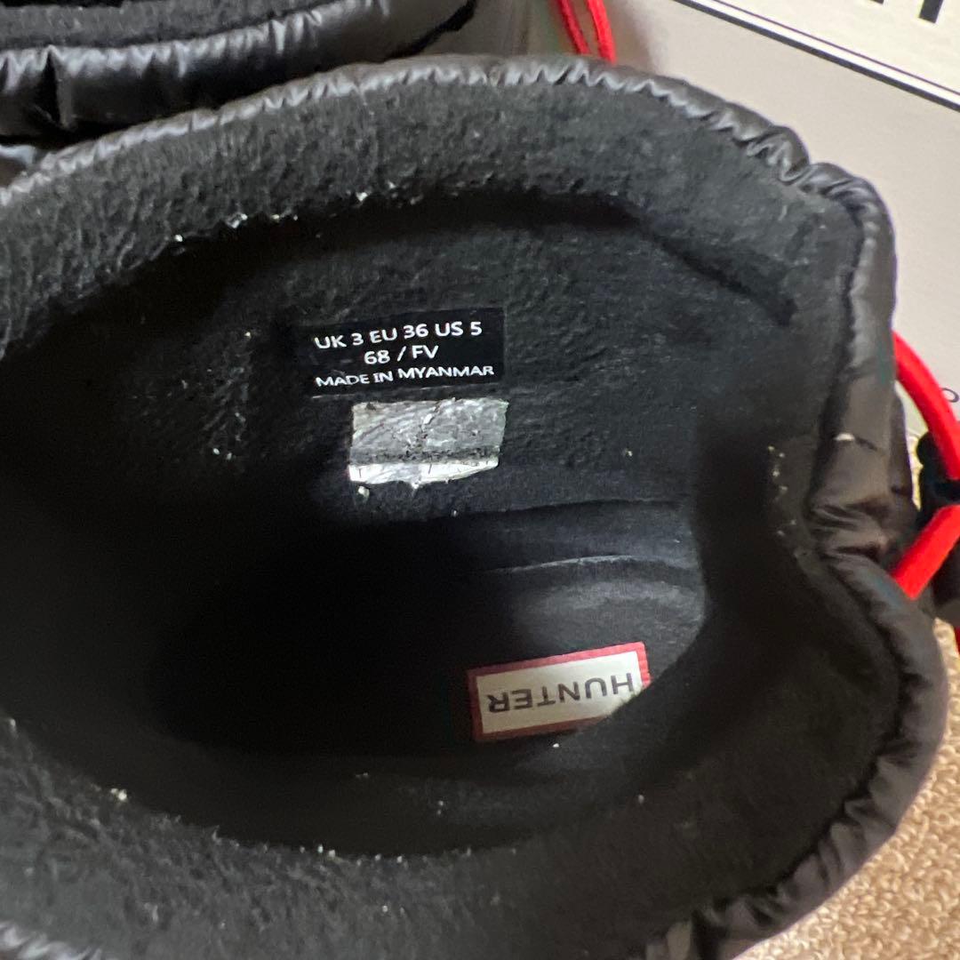 HUNTER 防水ショートブーツ ブラック 新品 36 - メルカリ
