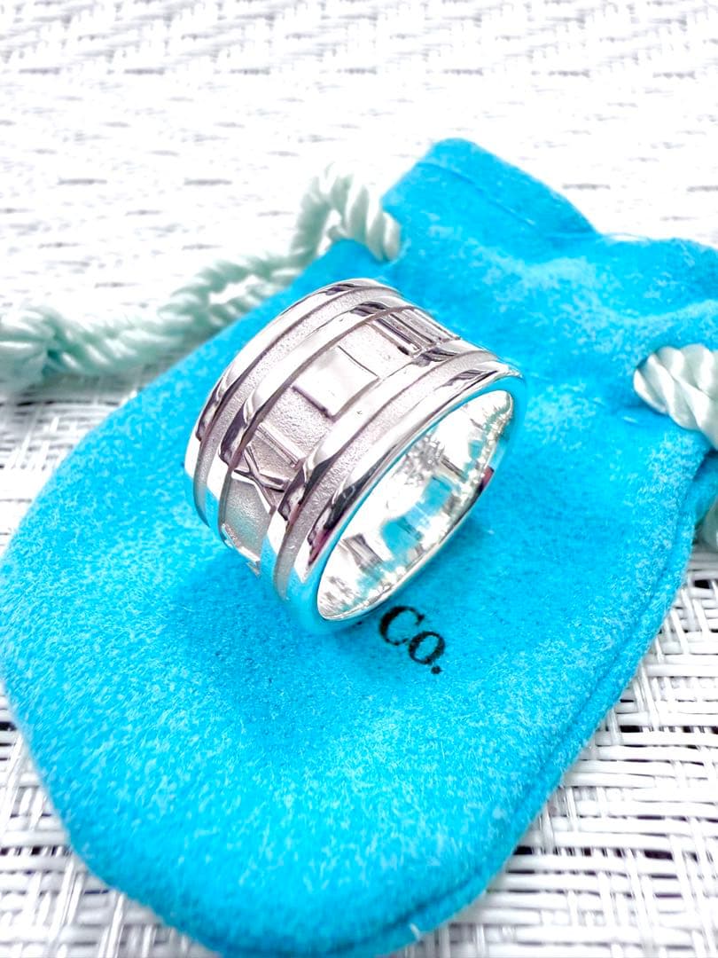 ティファニー アトラス ワイド 指輪 リング 17号 研磨仕上げ済み美品