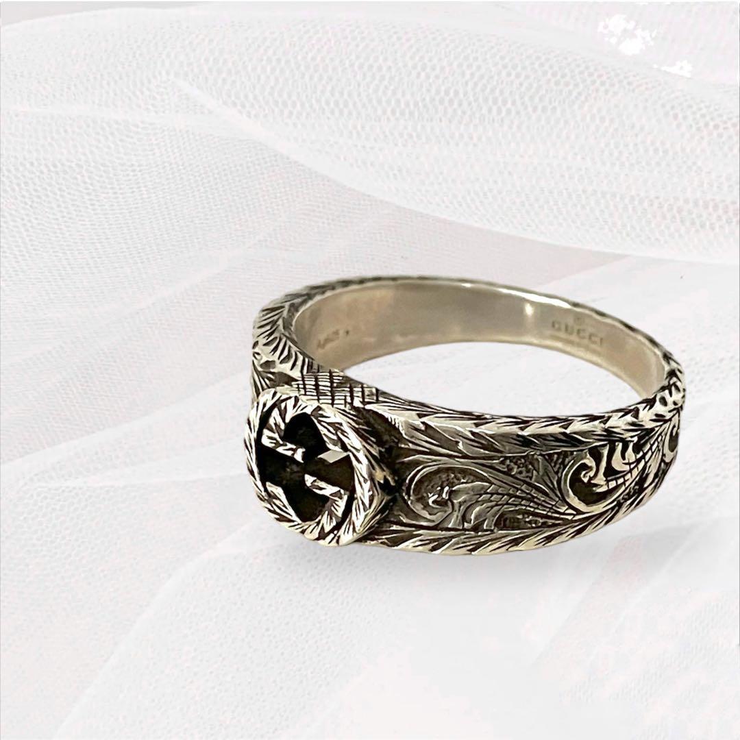 特別価格】美品❤︎GUCCIグッチ インターロッキングG アラベスクリング