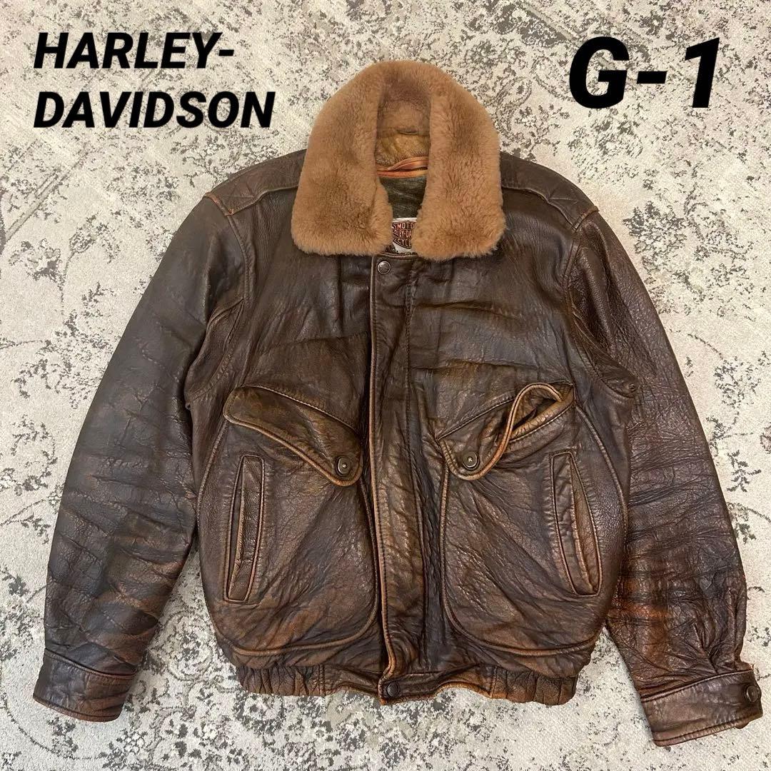 HARLEY-DAVIDSON G1 レザーフライトジャケット 襟ボア ライナー - メルカリ
