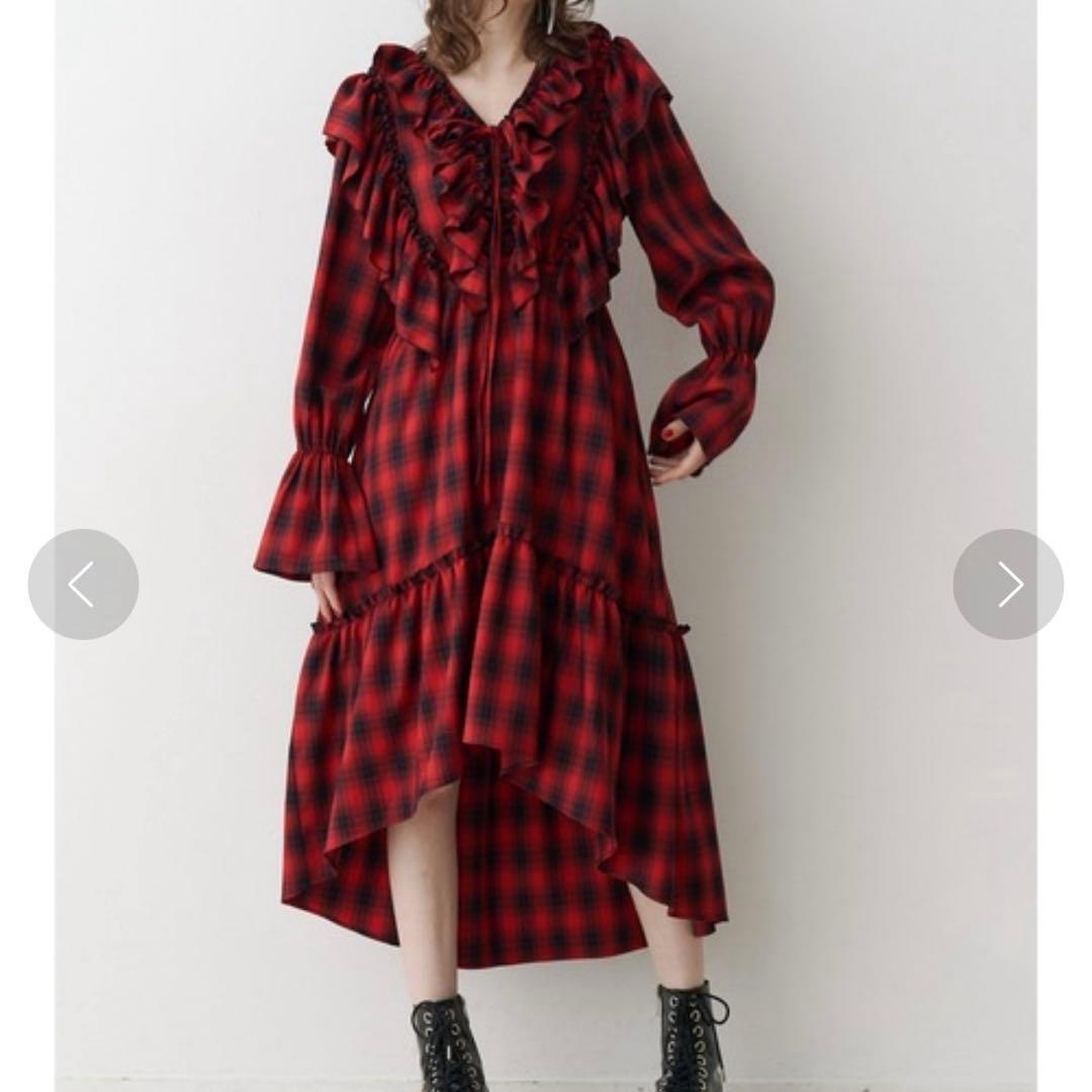 あのちゃん着用 jouetie ラッフルフリルチェックワンピース - メルカリ