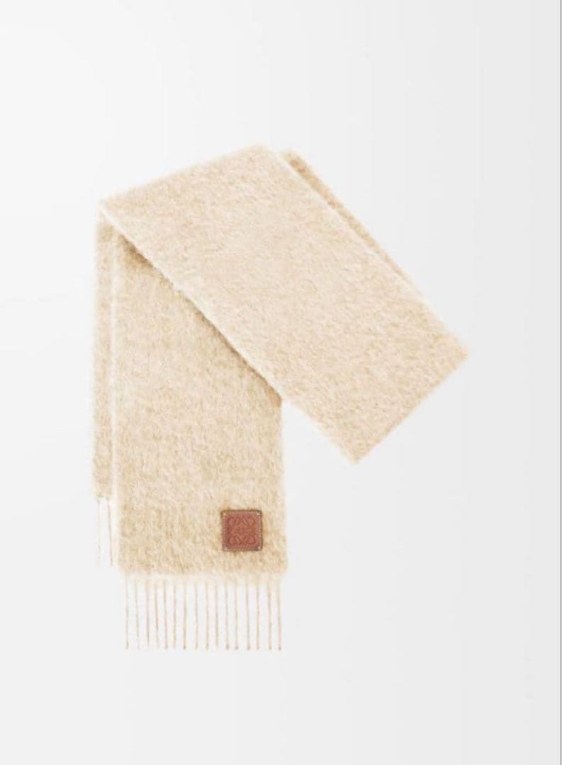 【LOEWE】モヘヤ マフラー ホワイト LOEWE（ロエベ） マフラー レディース モヘヤ&ウール ホワイト