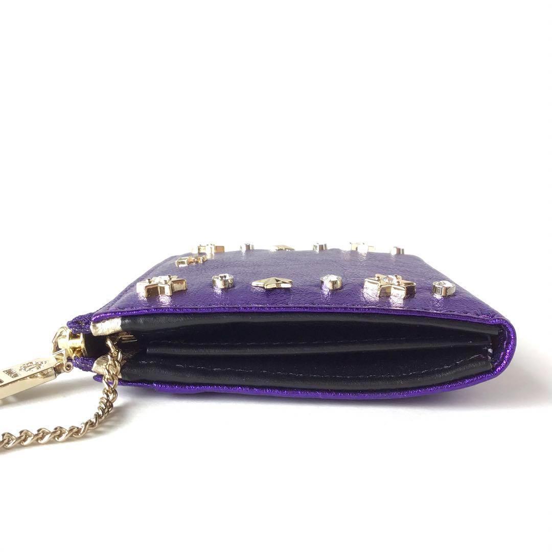 新品】アナスイ✨スパノヴァ L字ファスナーミニ財布 メタリック