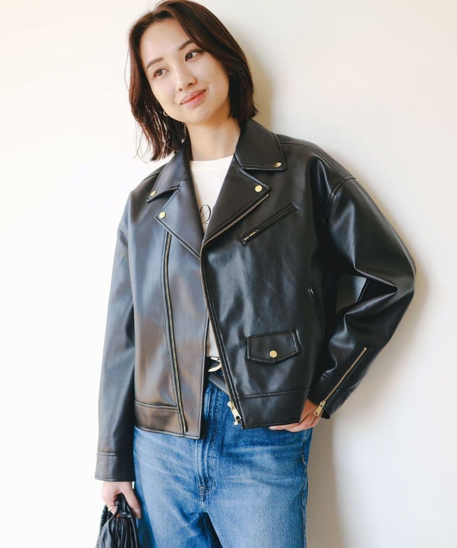 B:MING by BEAMS ブラックレザーライダースジャケット - メルカリ