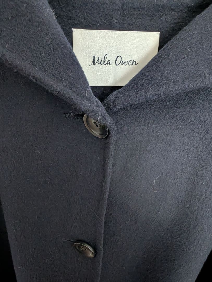 ミラオーエン】ネイビー フード付きポンチョ数時間使用のみ、値引き