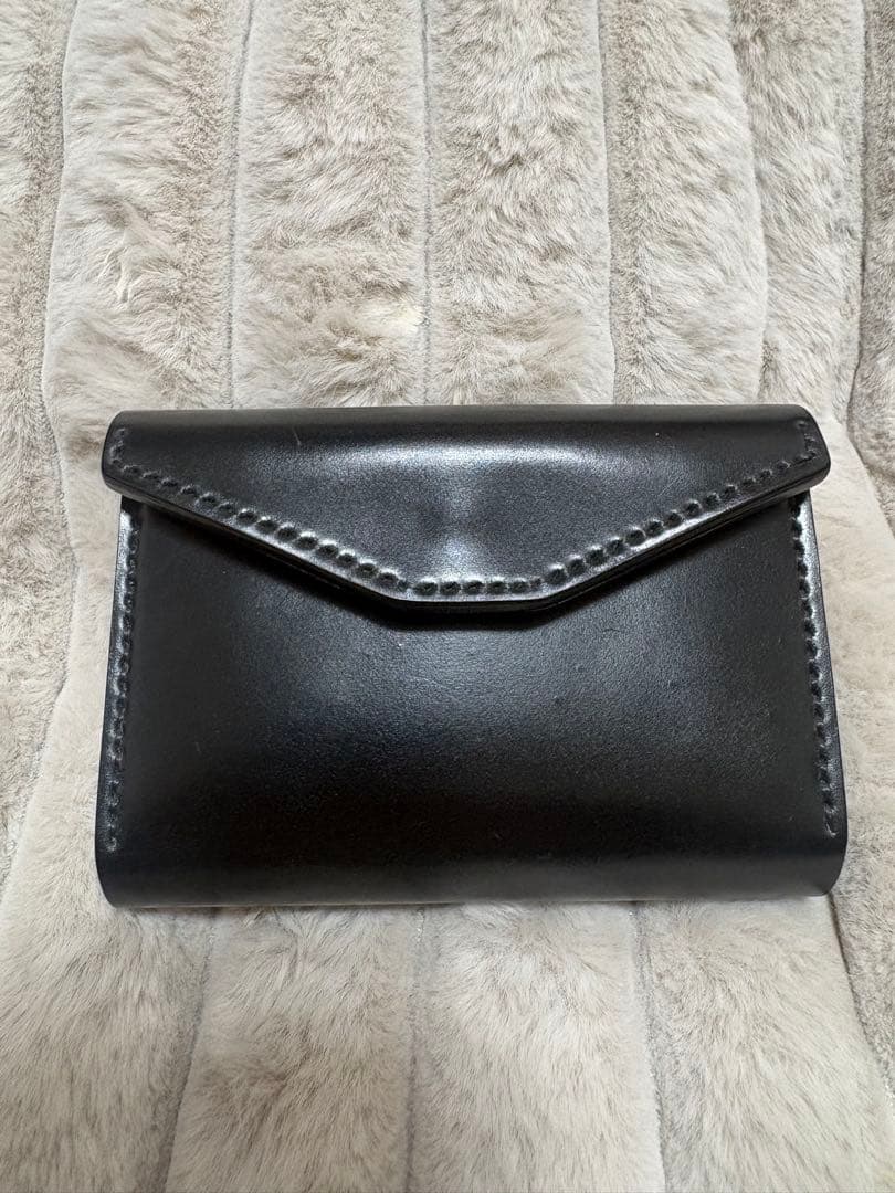 three2four シェルコードバン　ブラック three2four | 作品 >> ホーウィン社シェルコードバン コインケース