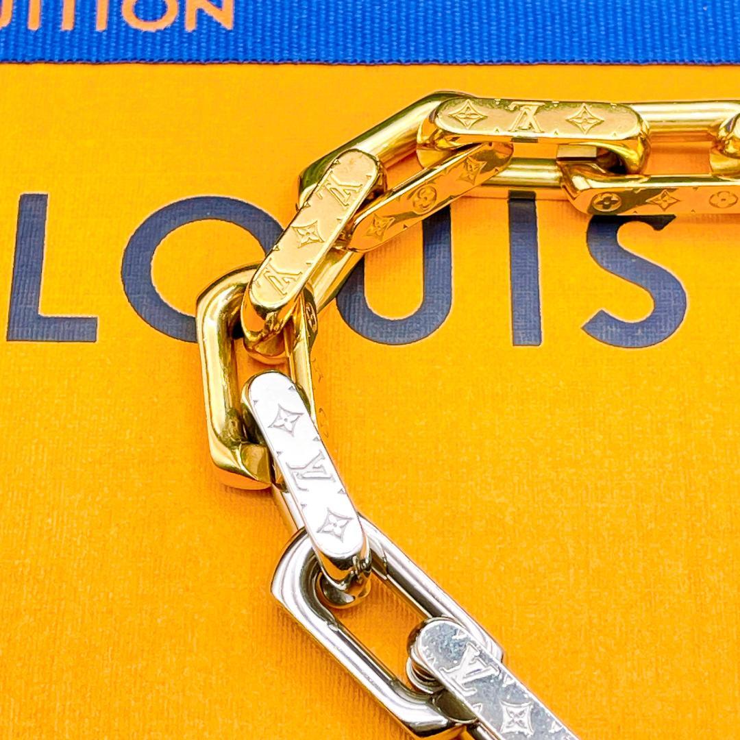 ◇ルイヴィトン◇M1555L モノグラム チェーン ブレスレット L 51.0g