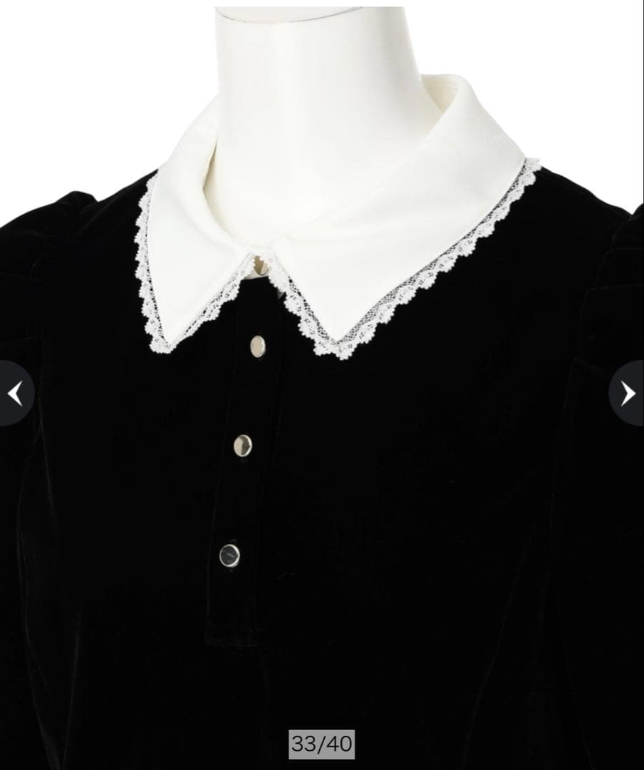 Rirandture ベルベットカラーミニワンピース - メルカリ