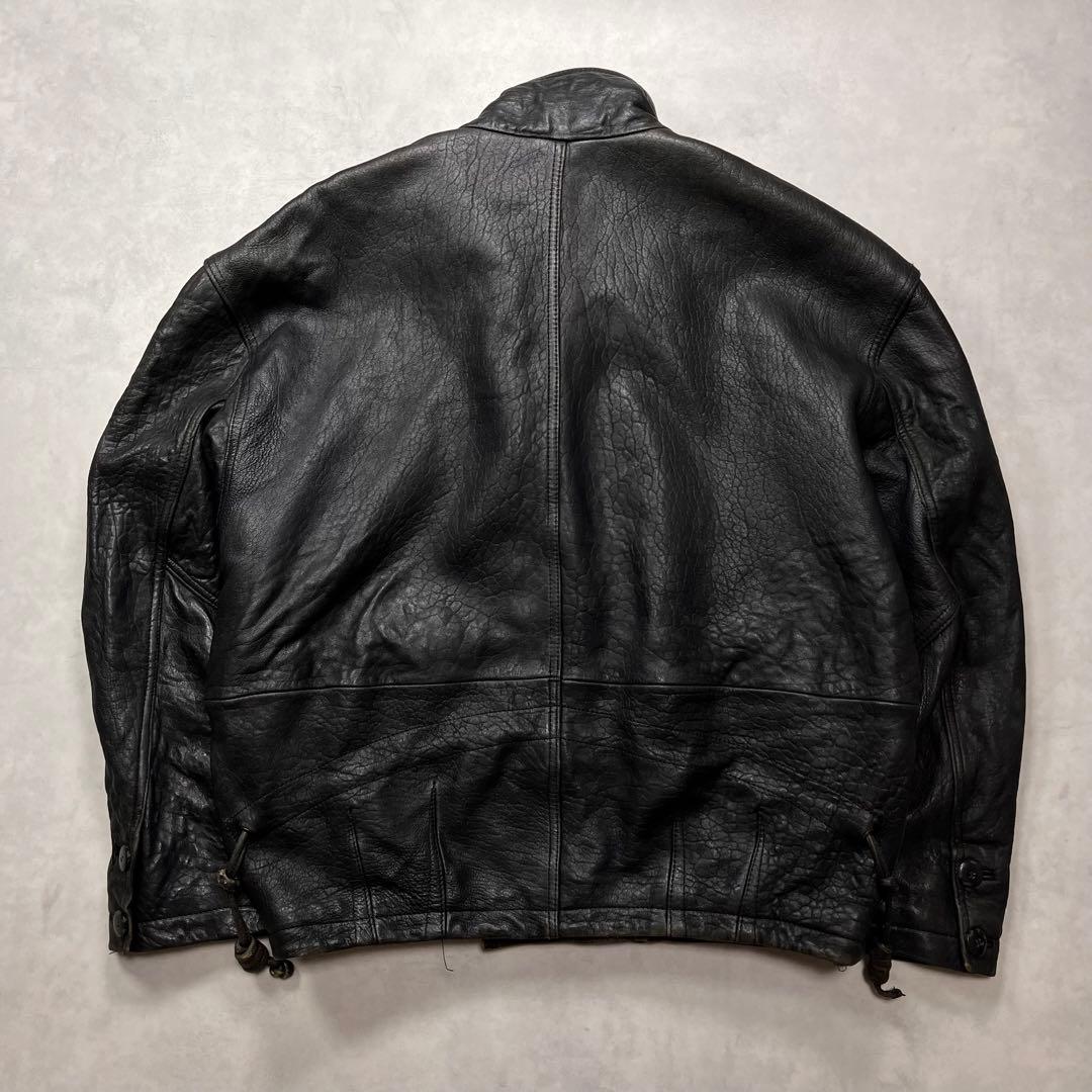 80s BALL BASIC leather MA-1 レザーボンバージャケット - メルカリ