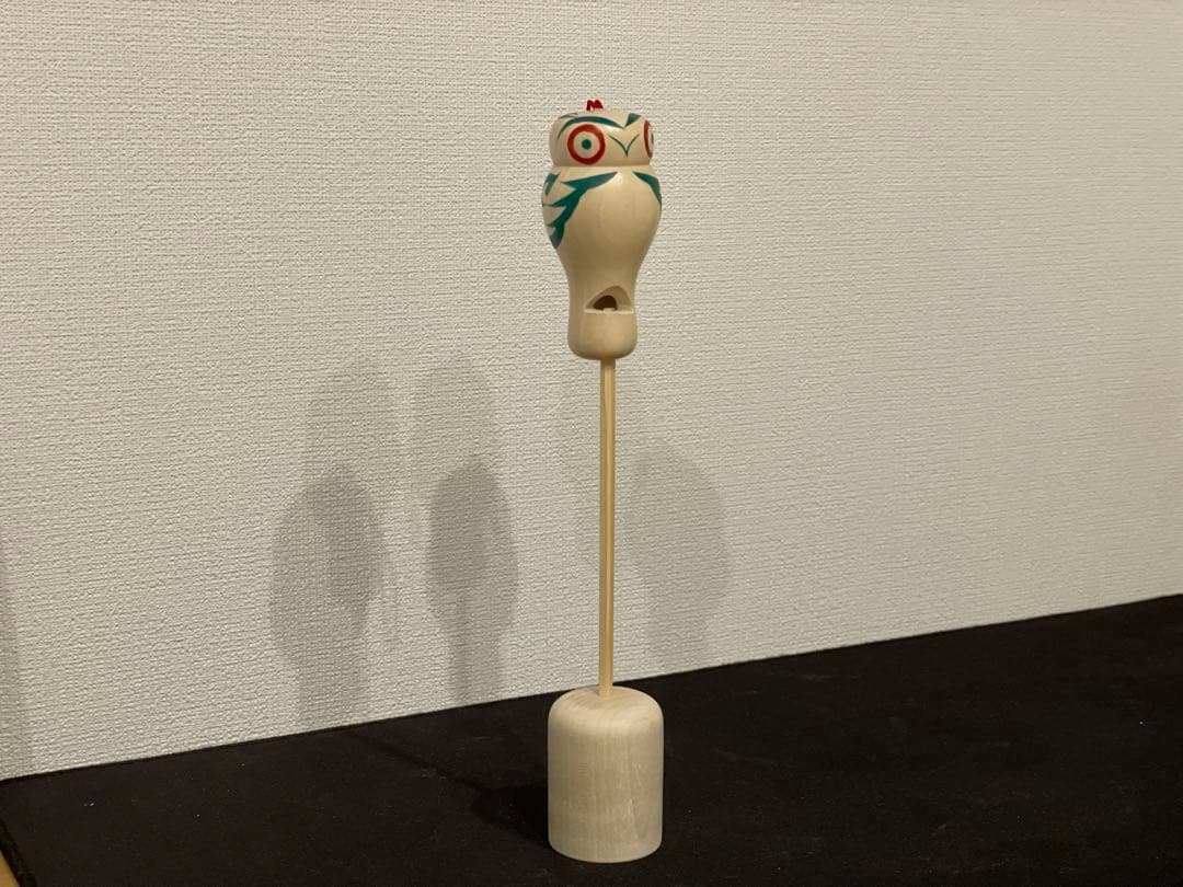 老舗髙亀 ミミズク 柳宗理デザイン 民藝運動 民芸 木製玩具 鳴子温泉