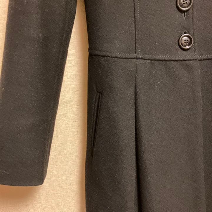 モスキーノ スタンドカラー×フリル ヴィクトリアロングコート