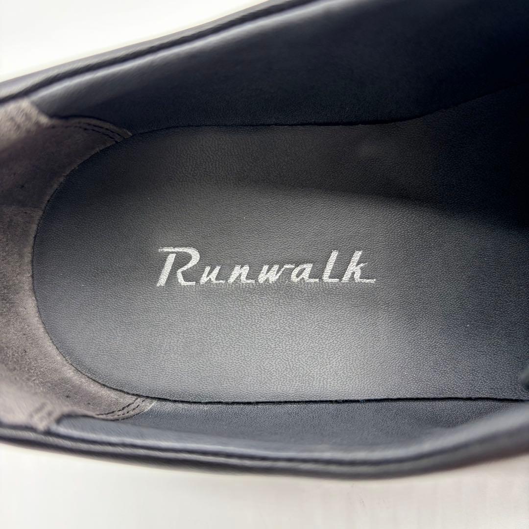 アシックスランウォーク ストレートチップ 25.5cm ブラック 内羽根 革靴