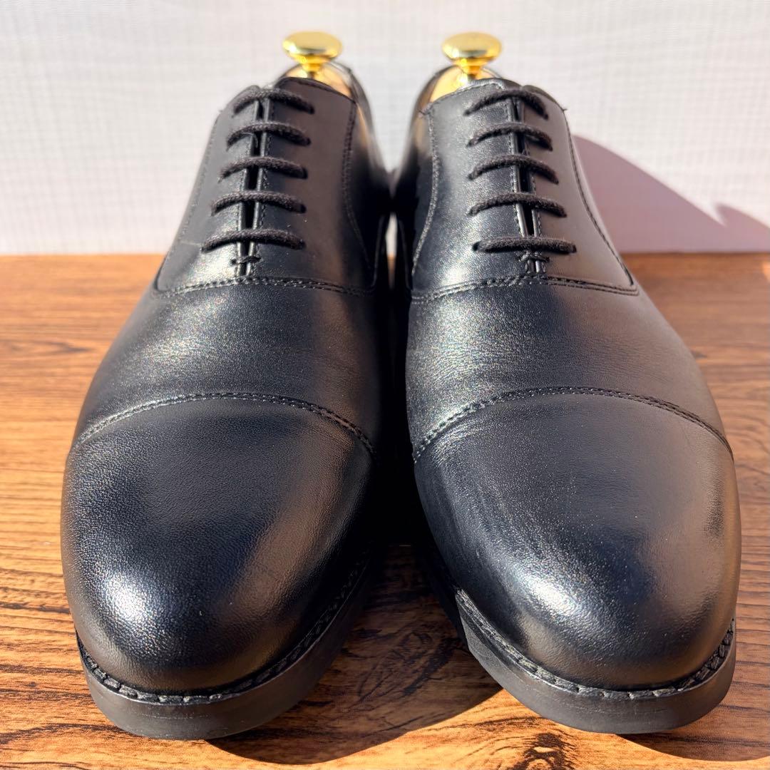 アシックスランウォーク ストレートチップ 25.5cm ブラック 内羽根 革靴