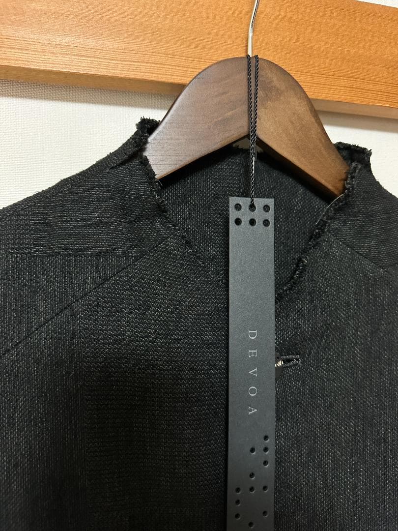 Devoa デヴォア コート シルク リネン クレイジーチェック 2 22SS