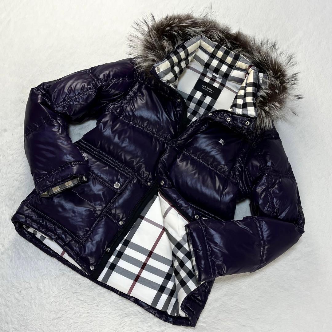 美品 バーバリーブラックレーベル フォックスファー 4WAY ダウン
