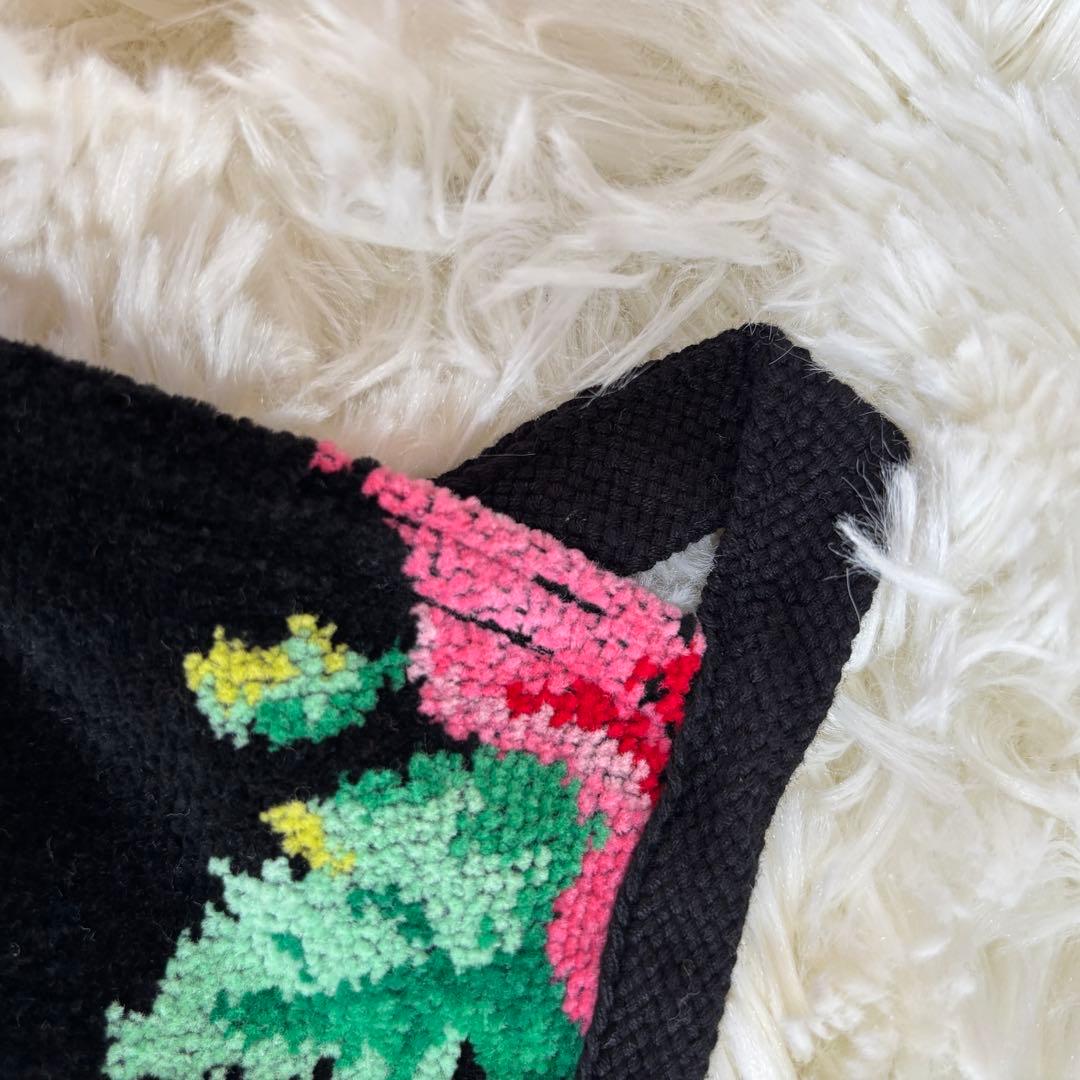 美品】フェイラー エプロン 黒 花柄 黒 フェイラー FEILER レース