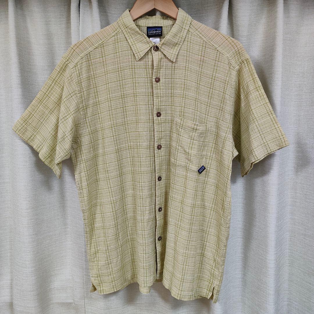 パタゴニア A/C ヤーンダイ シャツ 若草色 M 52919 00s モロッコ