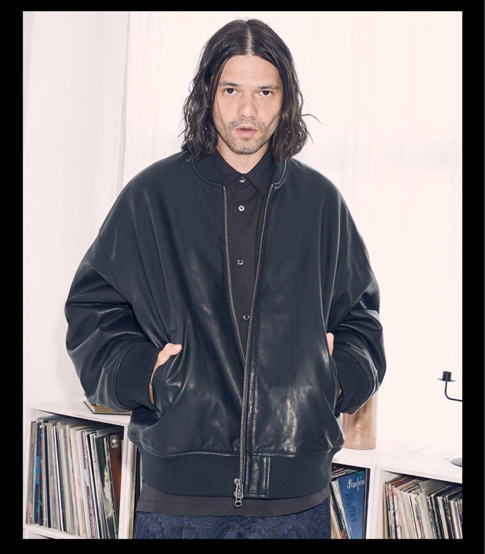 美品☆ADAMPATEKアダムパテックレザーMA-1レザージャケットボンバー