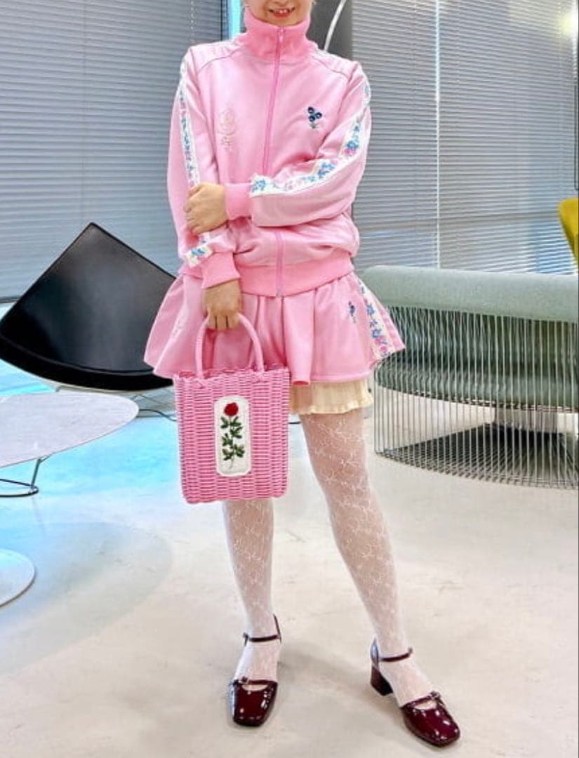 BEAMS × RURU MARYS お花のティグレ ジャージ スカート ピンク - メルカリ