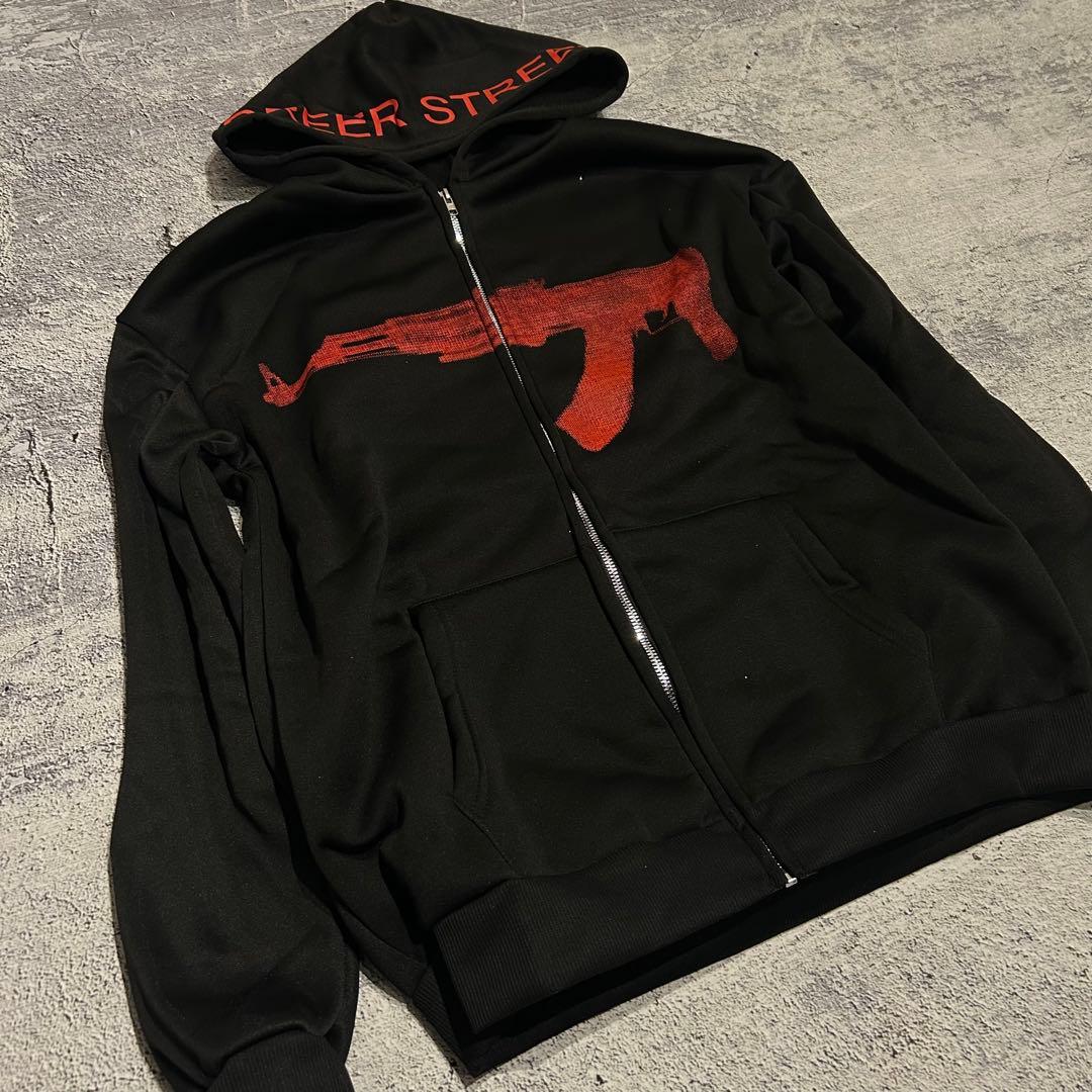 GREER - Opium gun design zip up hoodie