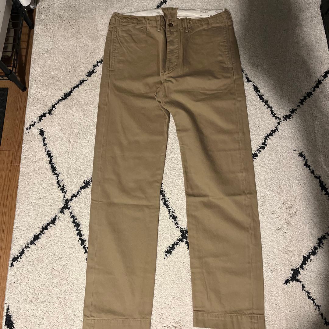 RRL オフィサーズフィールドトラウザーズ ベージュ ダブルアールエル RRL OFFICERS FIELD CHINO TROUSER 10.8oz
