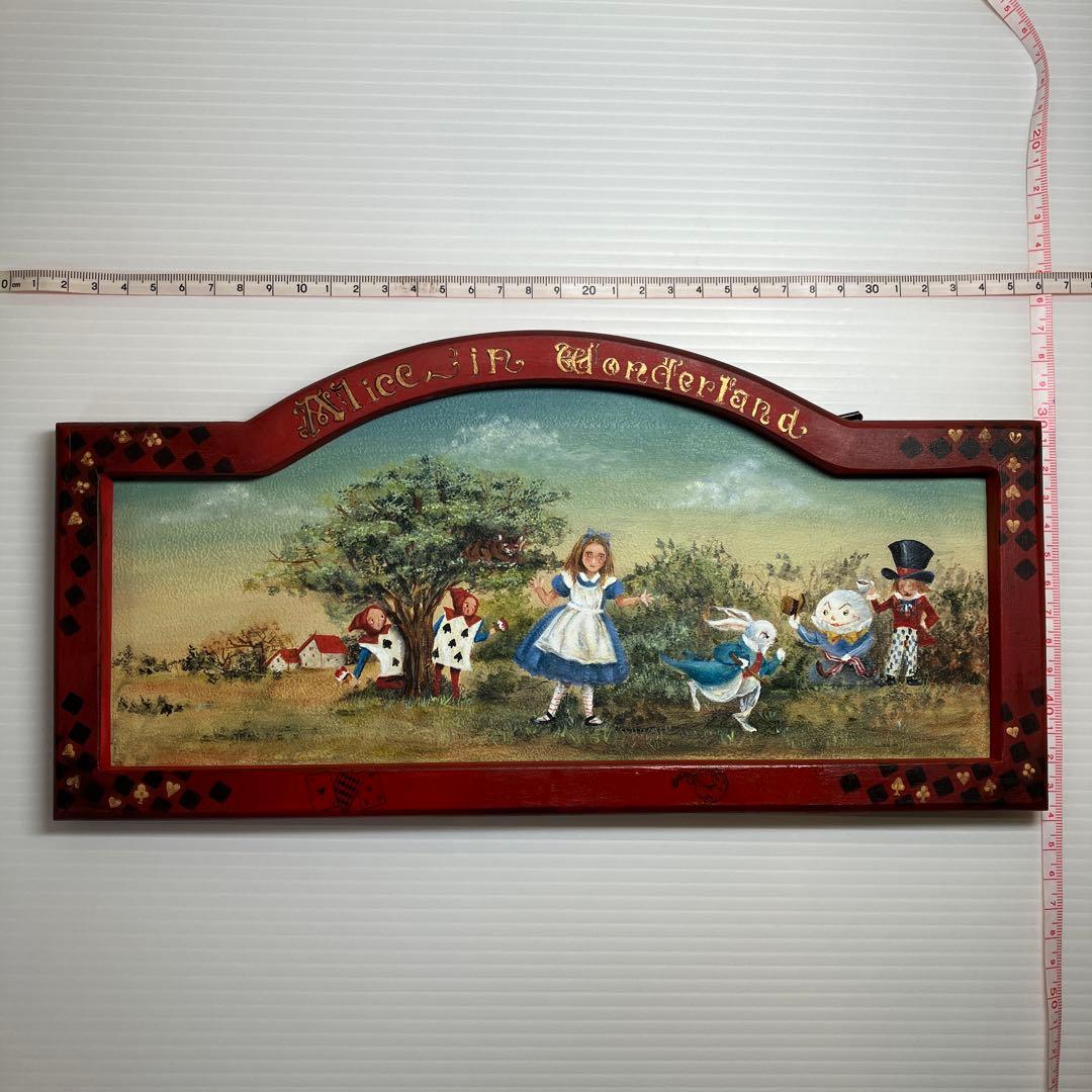 トールペイント作品❤️不思議の国のアリス❤️古屋加江子先生❤️木製