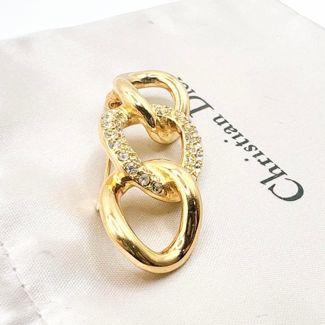 2740-4 極美品✨Dior ブローチ CD ロゴ 希少 刻印