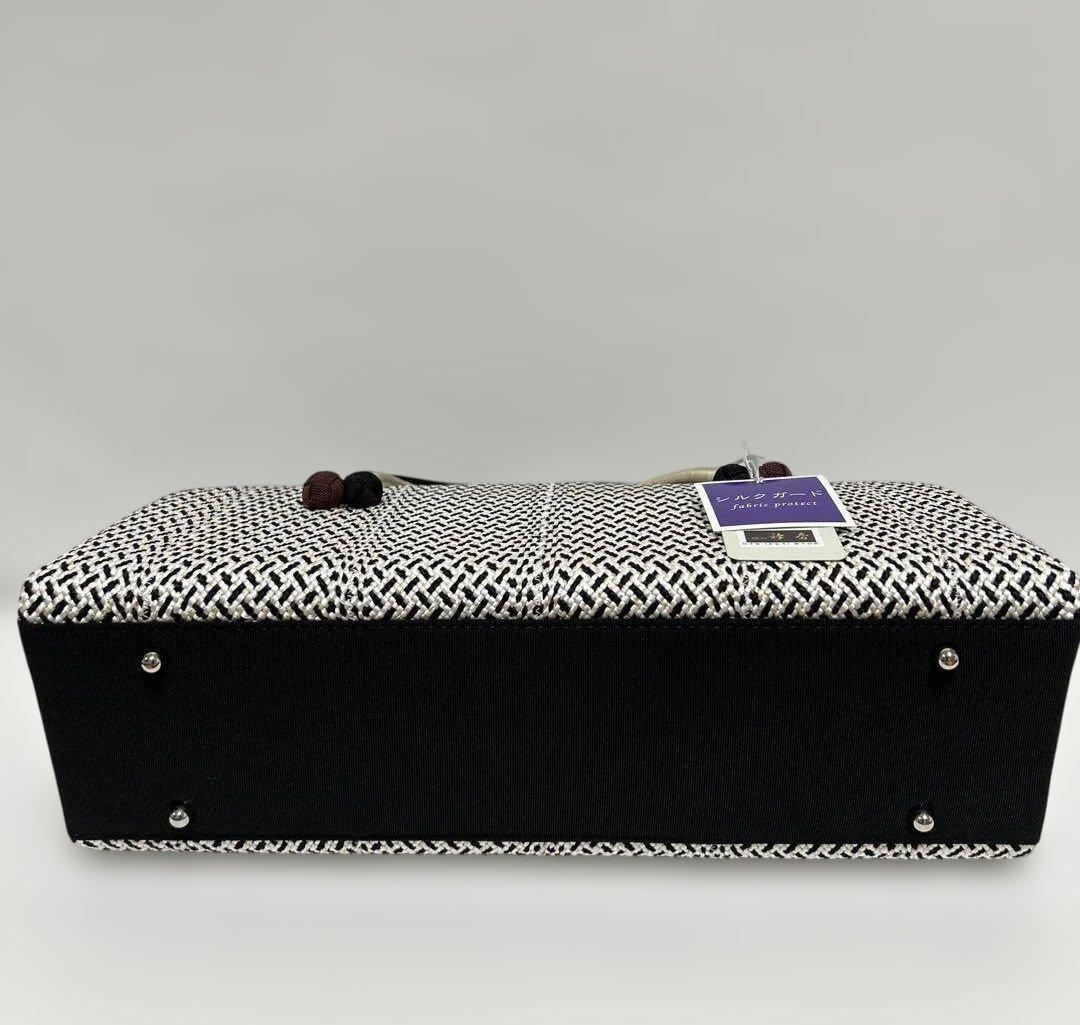 和装バック 利休バッグ 横長の型 小田巻付き バッグ 組織り 衿秀 和想