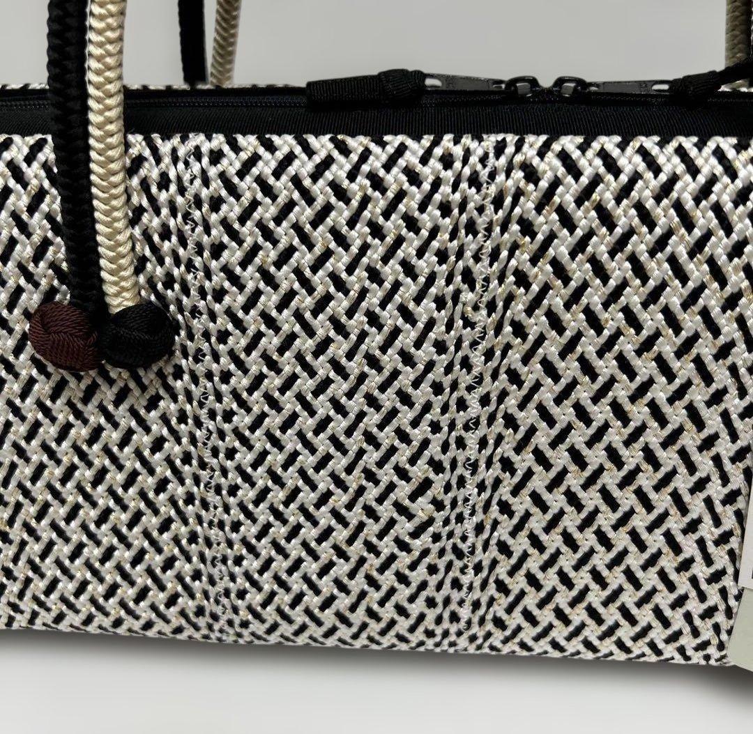 和装バック 利休バッグ 横長の型 小田巻付き バッグ 組織り 衿秀 和想