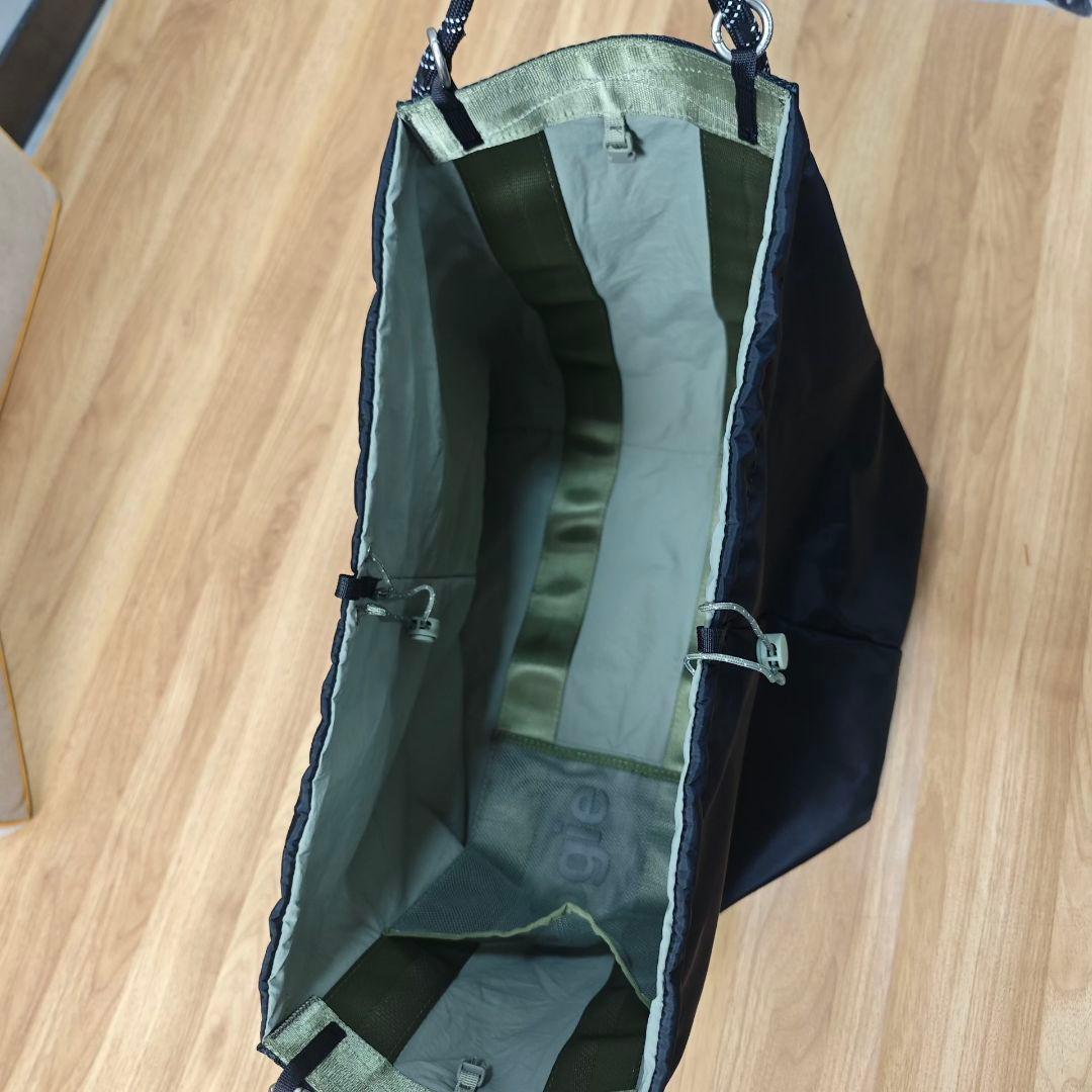 Topologie トポロジー トートバッグ ラージ オリーブ リバーシブル