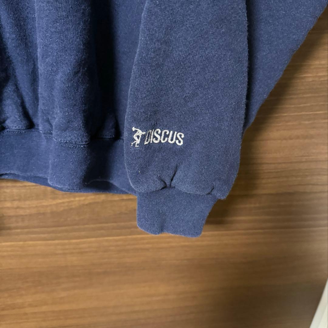 90s DISCUS ハーフジップスウェット usa製 ネイビー - メルカリ