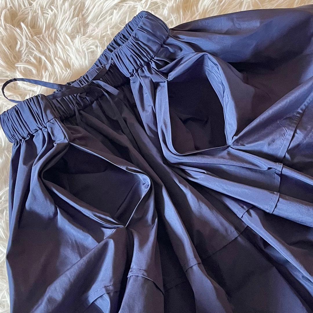 美品✨ エブール 25AW マイクロタフタイージーギャザースカート 定価