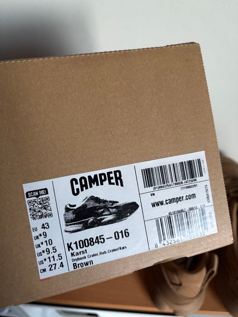 CAMPER Karst K100845-016 EU43 箱付き - メルカリ
