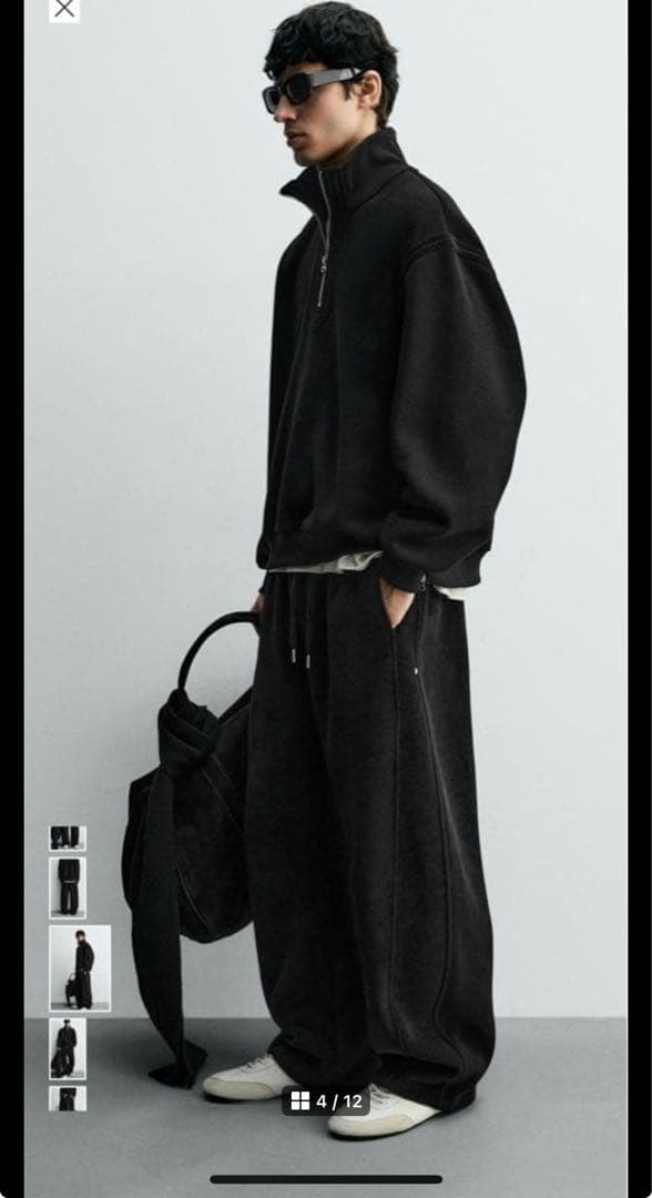 新品】ZARA バルーンフィットコーデュロイパンツ ブラック S-M - メルカリ