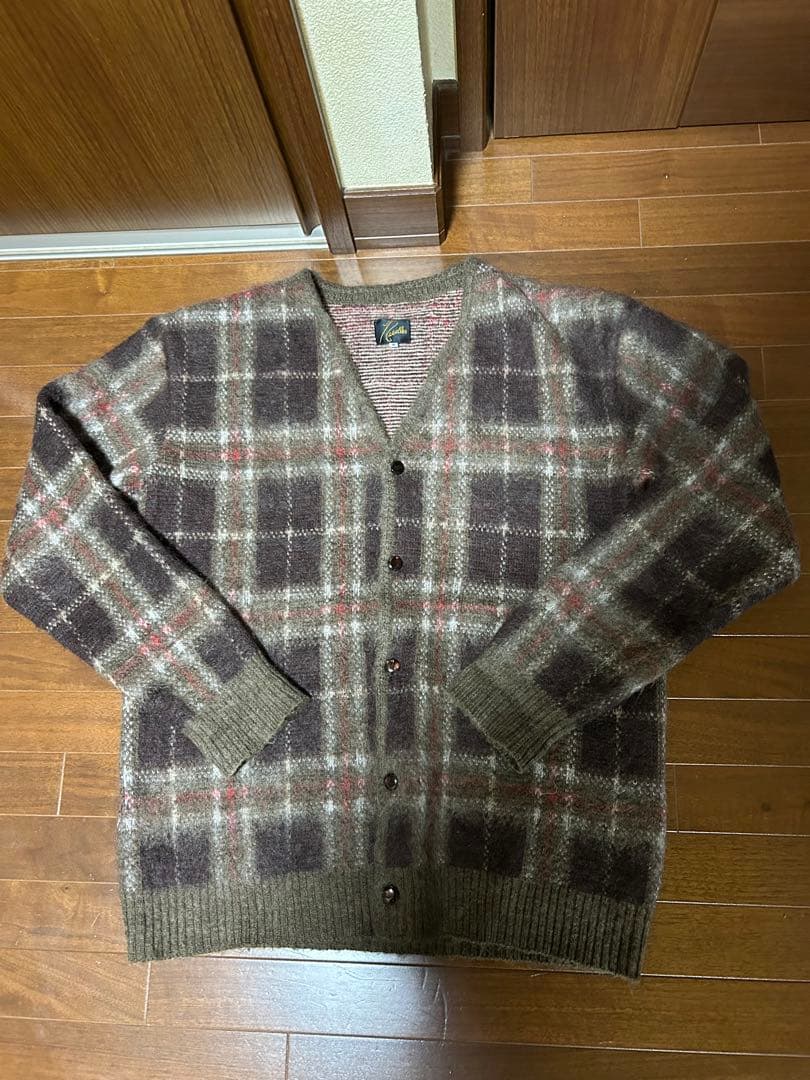 Needles チェック柄 モヘアカーディガン S NEEDLES × LOFTMAN チェック柄モヘアカーディガン XSサイズ ブラック