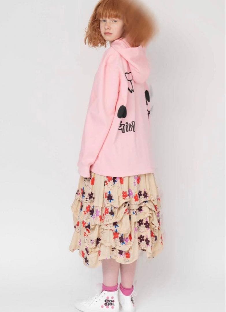 コムデギャルソンガール　花柄スカート COMME des GARCONS(コムデギャルソン) 花柄裾デザインスカートGM-S009