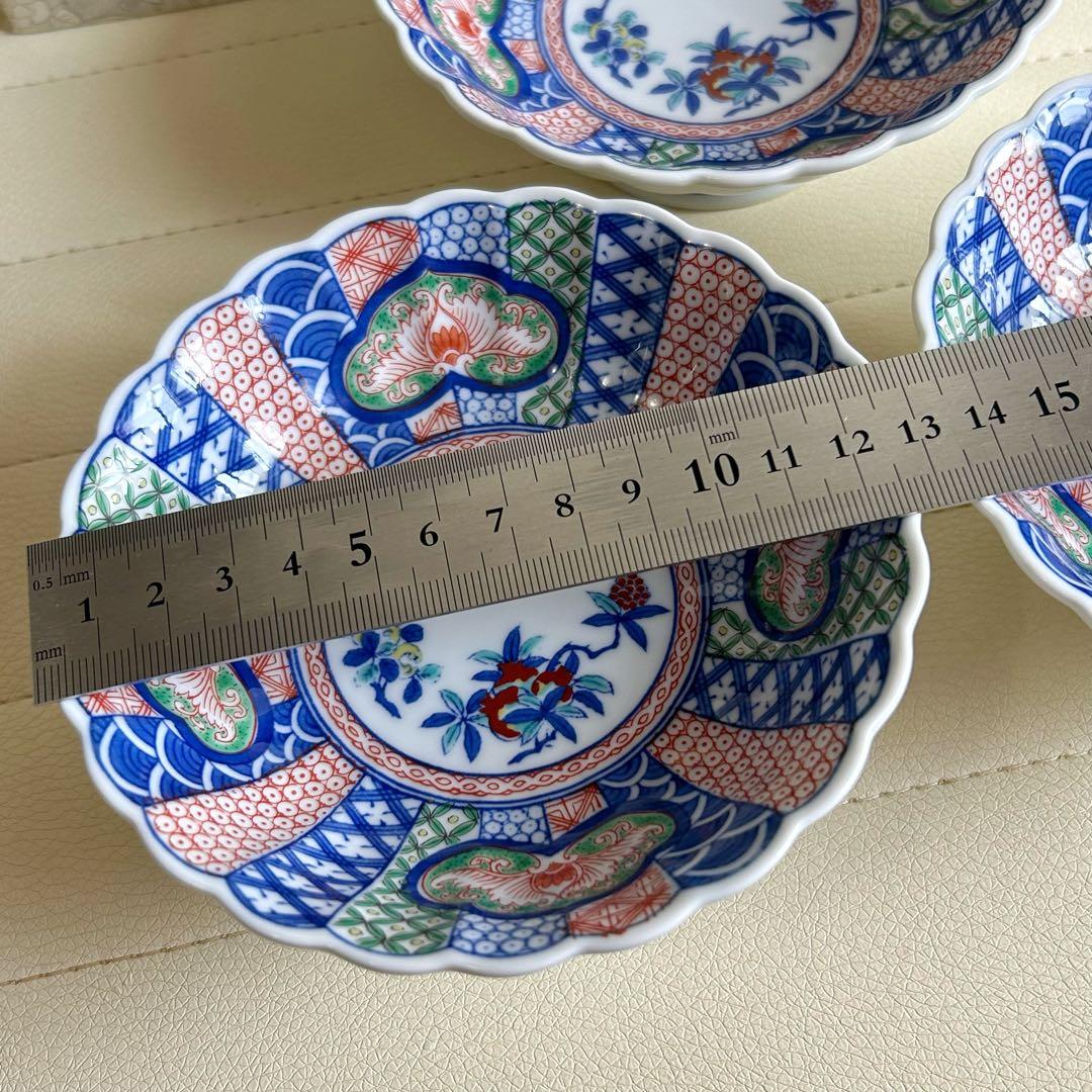 有田焼 賞美堂 其泉窯 古伊万里 高台小鉢揃 5枚セット 色絵 コンポート