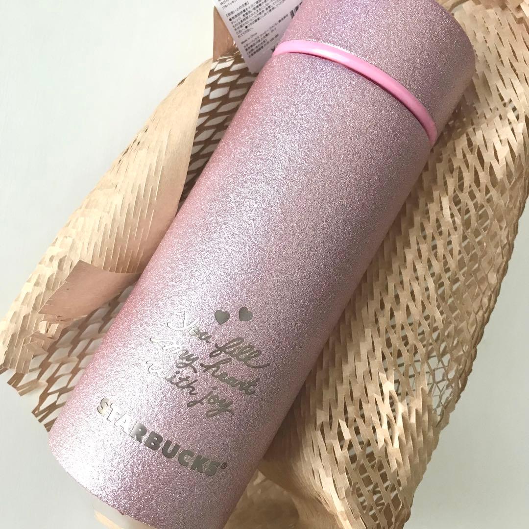 スターバックス バレンタイン2026 ステンレスボトルグリッターピンク