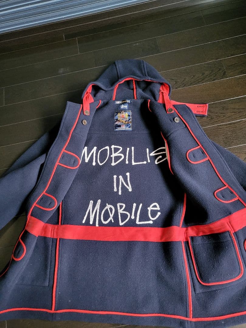 STUSSY × Gloverall ラインデザインダッフルコート - メルカリ