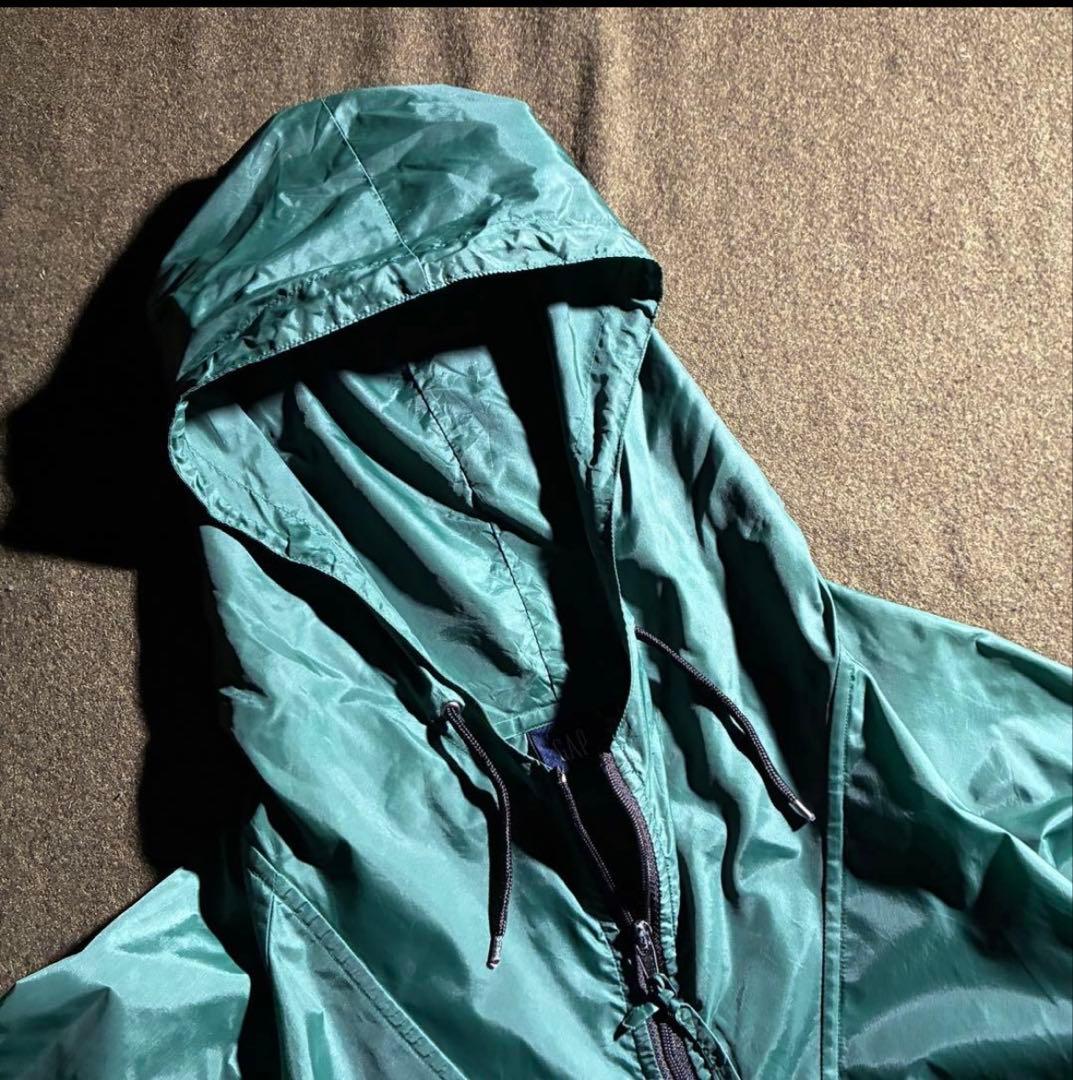 90s ロシア製 OLD GAP ポケッタブルナイロンアノラックパーカー L