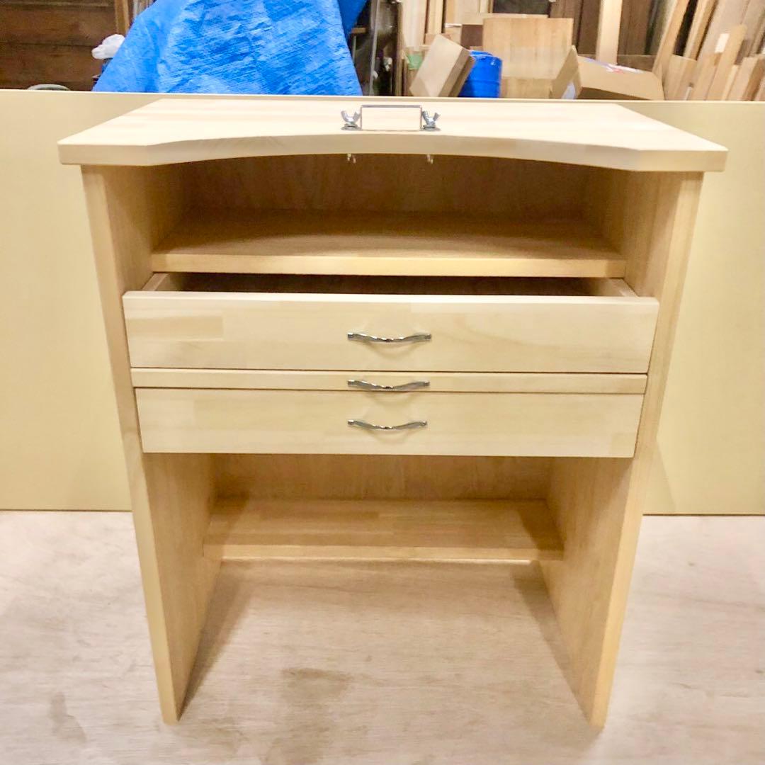 彫金机　完成品　新品 在庫限り/納期未定】小次郎 彫金作業机DX 袖無 ナチュラル[沖縄・離島