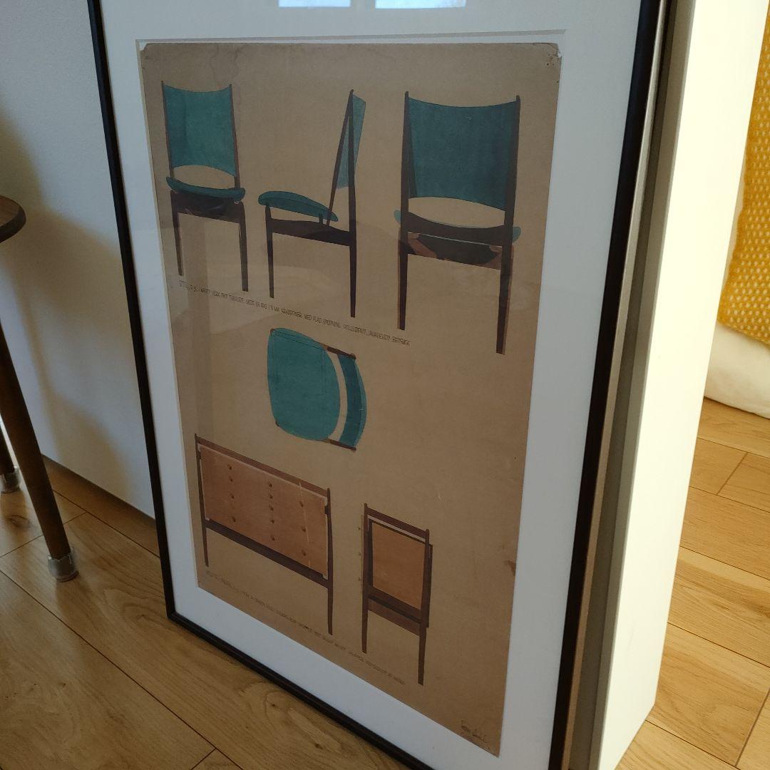 額縁つき フィン・ユール Finn Juhl ポスター 北欧 - メルカリ