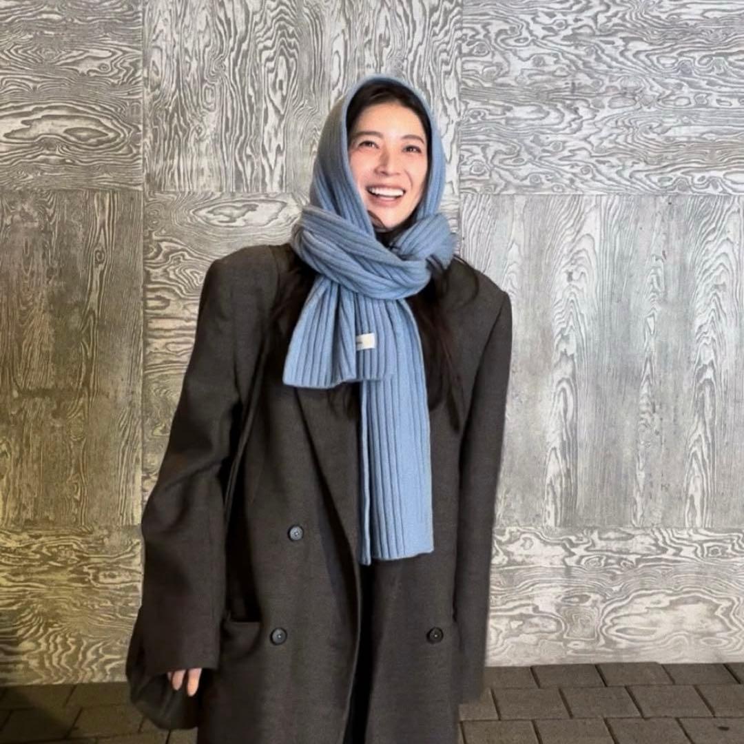 todayful】Rib Knit Mufflerアイスブルー《新品・未使用》 - メルカリ