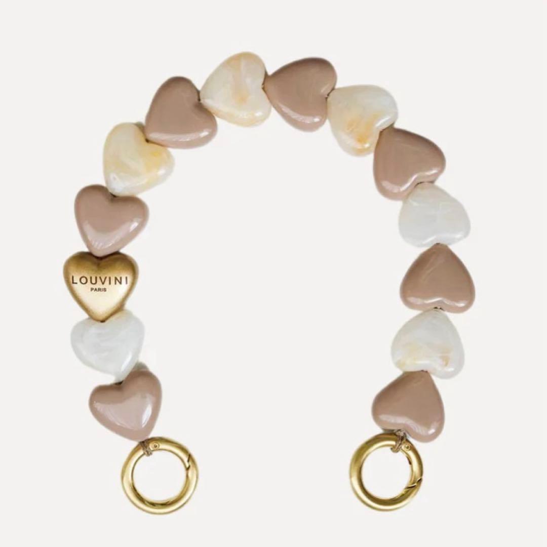 【たむ】ハンドストラップPETIT CUORE　BEIGE-TAUPE ハンドストラップ PETIT CUORE BEIGE-TAUPE – R deco interiors