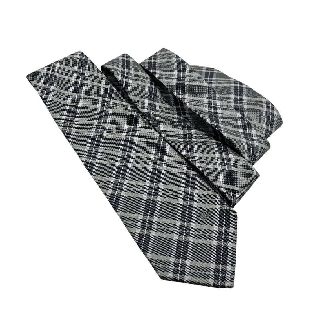 未使用級】BURBERRY バーバリー ネクタイ ノバチェック グレー - メルカリ