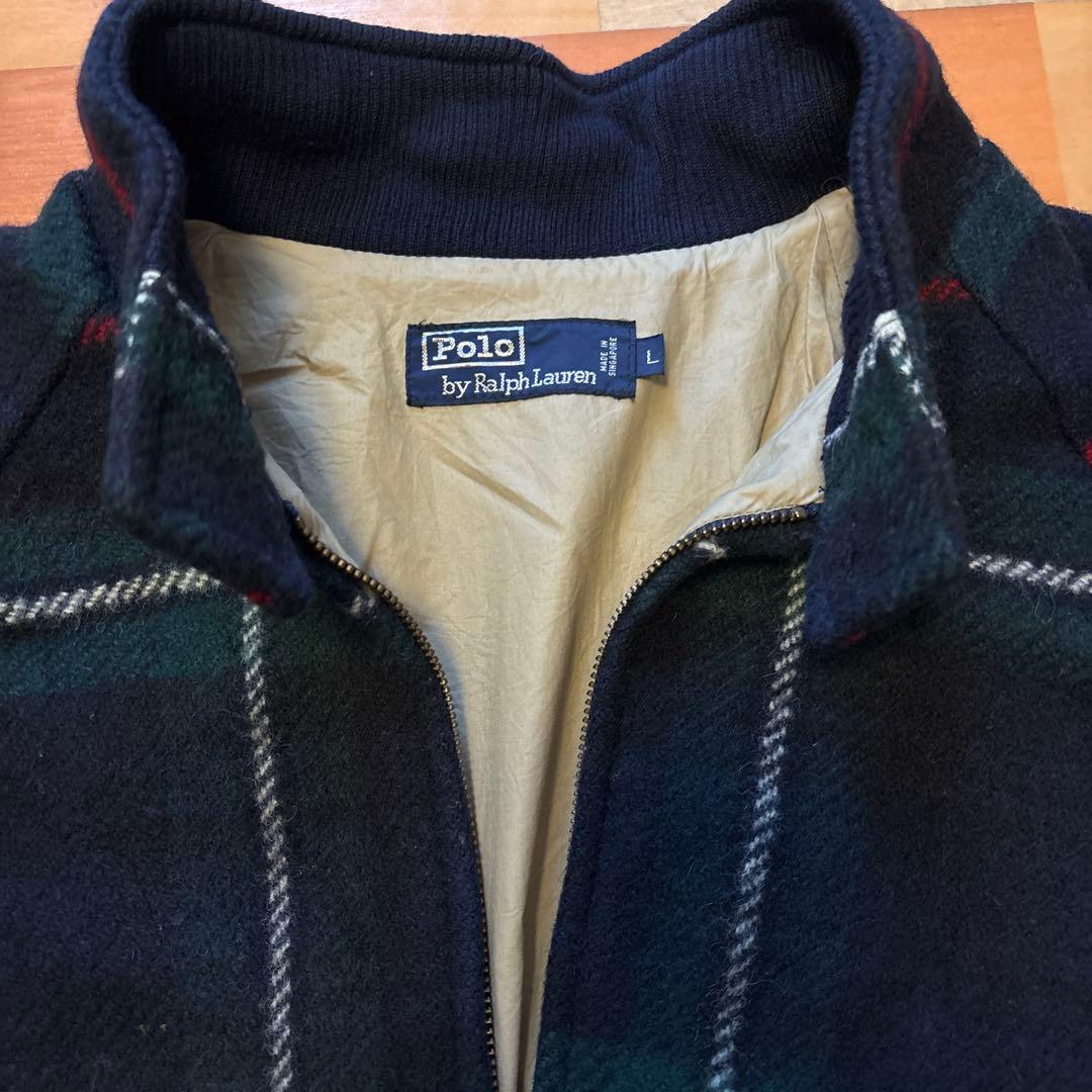 ラルフローレン スイングトップ ウールチェック ジップアップ