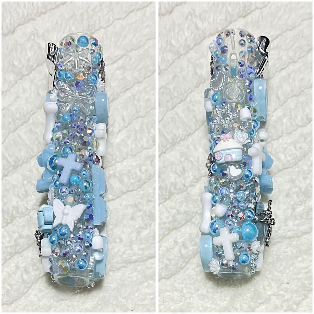 iQOS イルマワン デコケース 平成女児 地雷 量産 水色 - メルカリ