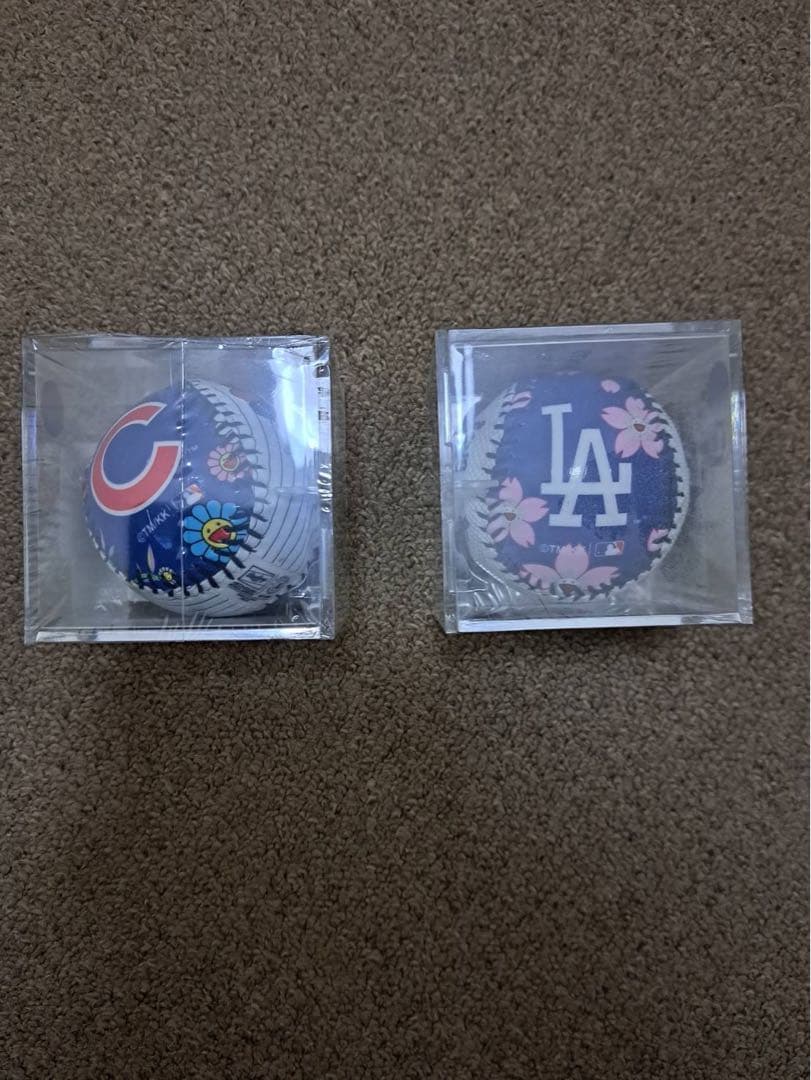 ドジャース　カブス　村上隆コラボ　レプリカボール 村上隆 MLB コラボ 東京シリーズ ドジャース レプリカボール 正規品 ④