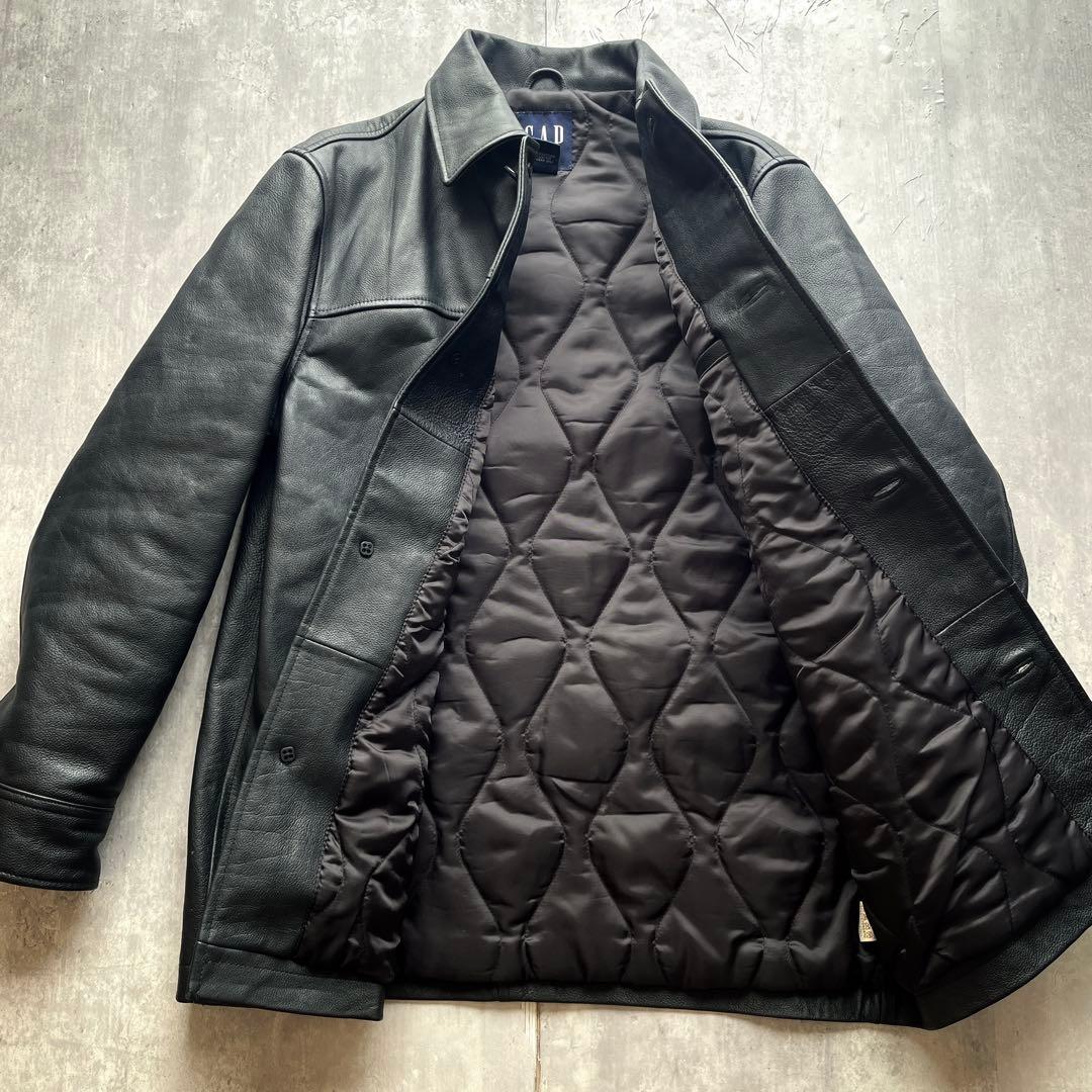 美品 XSサイズ 野村訓市様モデル OLD GAP レザー カーコート 90s